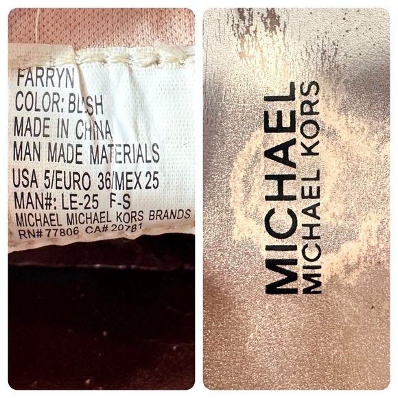 Michael Kors Rose Gold Glitter Slip-On Sneakers Blush Pink Sparkle Shoes - US 5 - Picture 8 of 8